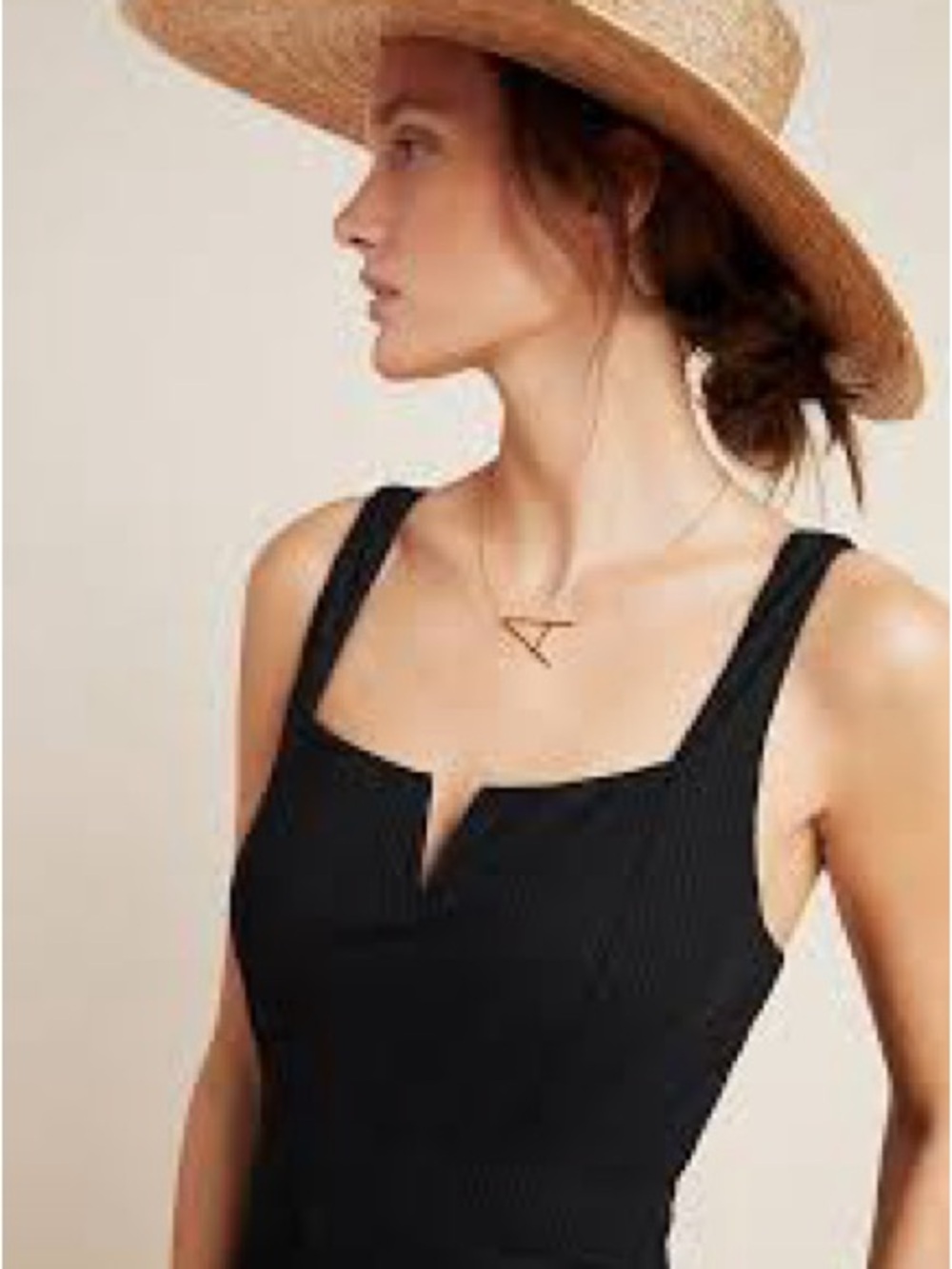 L*Space Selena Black Ribbed V Jumpsuit Size: Medium - Picture 2 of 4